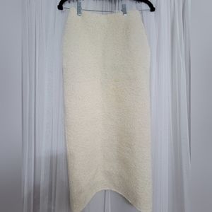 En Saison wool blend cream skirt